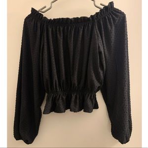 Off The Shoulder Long Sleeve Shirt